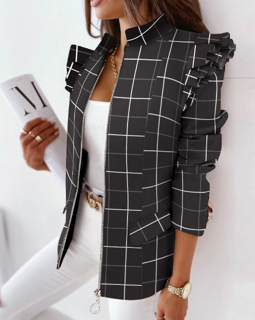 Elegante dames casual blazer, comfortabel en veelzijdig. Perfect voor lente- en zomeroutfits. Modieuze dameskleding.