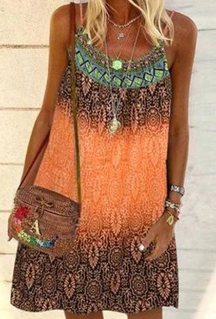 Trendy SunnyDress™ dames zomerjurk. Fleurige print jurk met comfortabele pasvorm, perfect voor damesmode zomer.