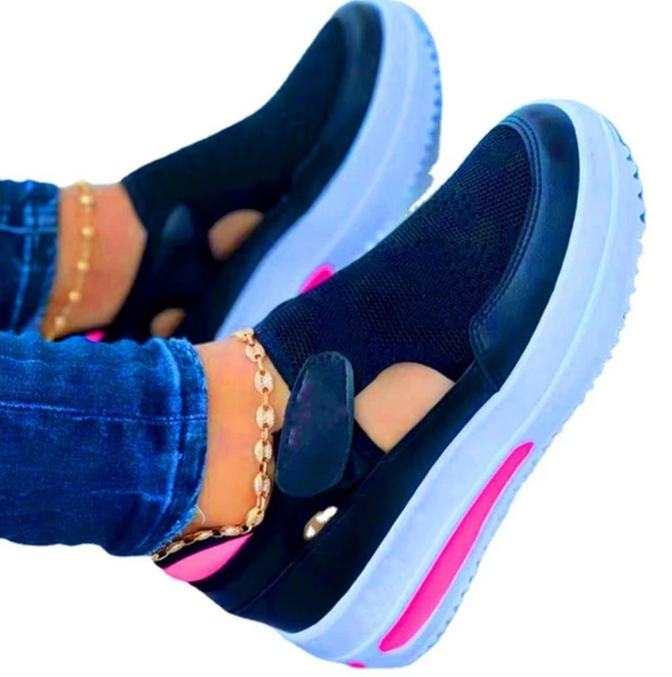 Blauwe Trimmz damessneakers: comfortabele en modieuze schoenen voor dagelijks gebruik, perfect voor actieve dames.
