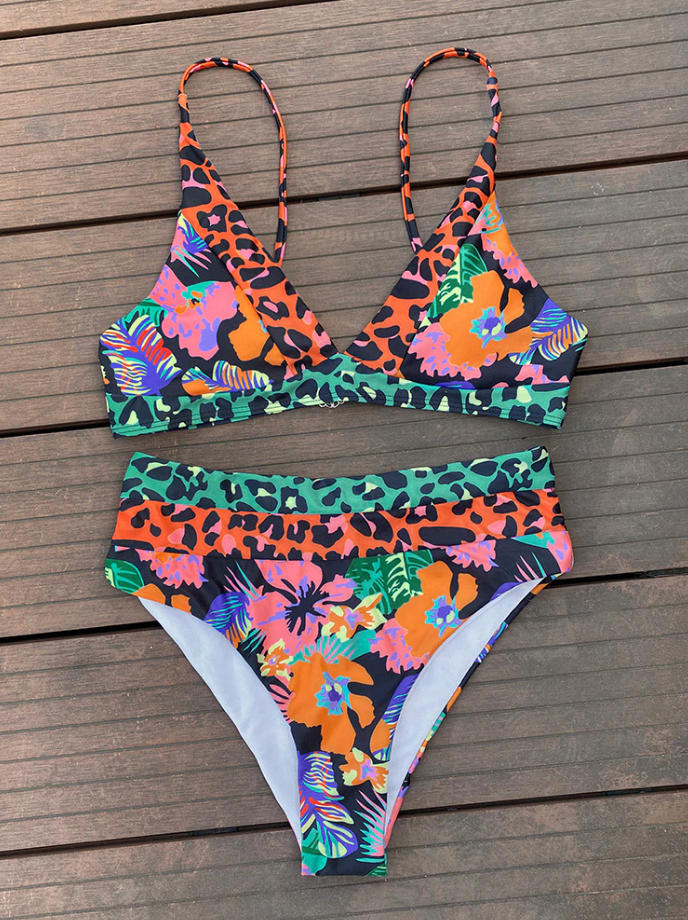 Trendy Bonita high-waist bikini, ideale boho strandkleding voor dames, geniet van de zon in stijl.
