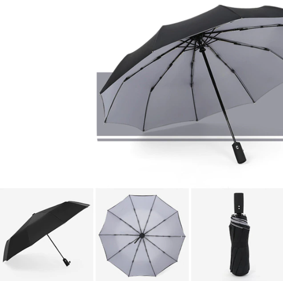 Moderne stormparaplu voor heren en dames. Automatisch, winddicht en biedt volledige bescherming.