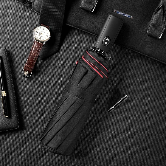 Compacte unisex stormparaplu, winddicht en automatisch. Ideaal voor regen en wind in herfst/winter.