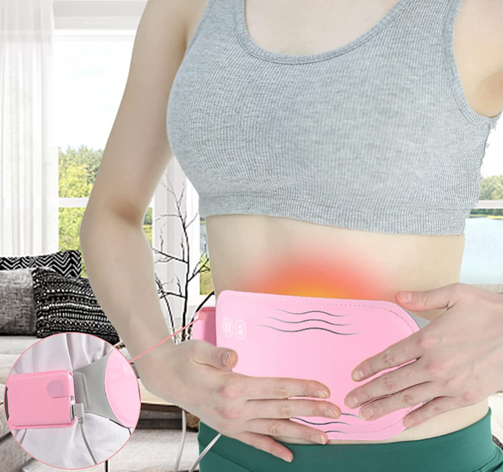 Dames elektrische buikverwarmer voor snelle verlichting van menstruatiepijn, krampen en rugpijn.