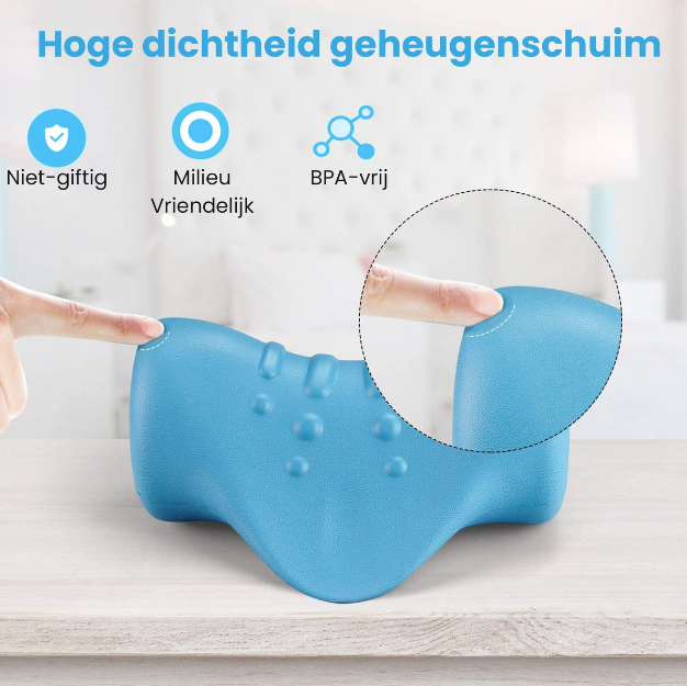 Ergonomische nekstretcher, ontworpen voor diepe ontspanning van nek- en schouderspieren, helpt bij rugpijn.