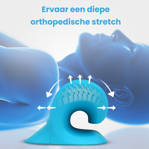 Gebruiksvriendelijke nekstretcher die nekpijn en hoofdpijn vermindert, met focus op houdingscorrectie.