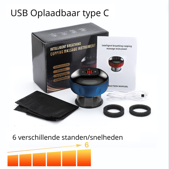 Hoogwaardige elektrische cupping therapie voor spierontspanning, pijnverlichting en een gezonde huid.