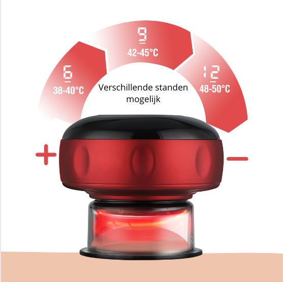 Cupping massageapparaat elektrisch, ideaal voor diepe weefselmassage en verbetering van de bloedcirculatie.