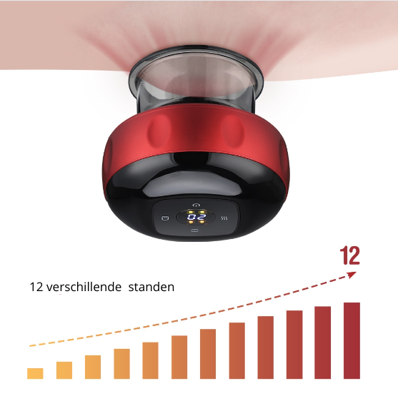 Draadloze elektrische cupping massager voor effectieve behandeling van nekpijn en spierherstel.