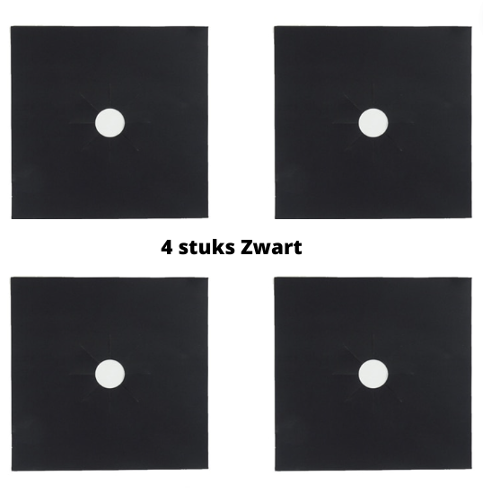 Set van herbruikbare gasfornuis beschermer matten. Ideaal voor schoonmaken en beschermen van je fornuis tegen vlekken.