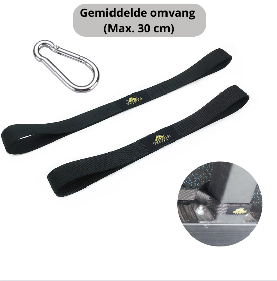 Essentiële fitnessaccessoires: battle rope straps voor effectieve kracht- en uithoudingstraining.