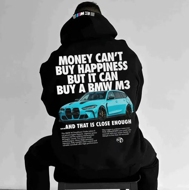 Moderne oversized hoodie voor dames en heren, met sportieve racing details. Essentieel voor een trendy, comfortabele look.