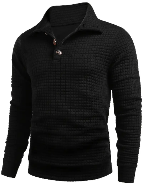 Comfortabele zwarte heren zip trui voor een moderne casual look. Veelzijdige bovenkleding voor dagelijks gebruik.