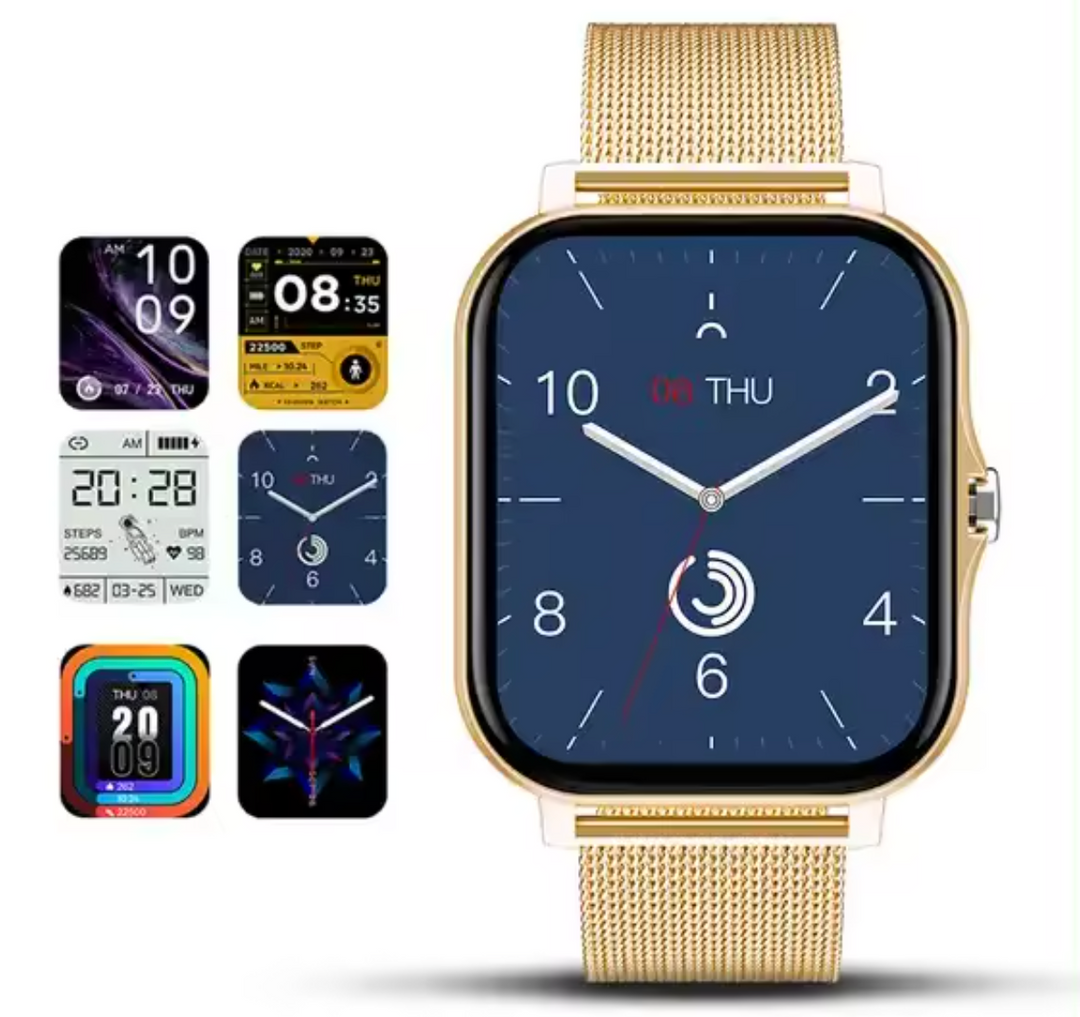 Stijlvolle dames smartwatch in elegante cadeauverpakking, ideaal slim horloge voor vrouw.