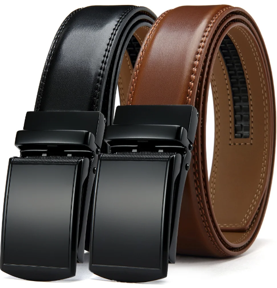 Herenriem Eleganzio: stijlvolle zwarte PU leren riem met automatische gesp voor ultiem gemak en comfort.