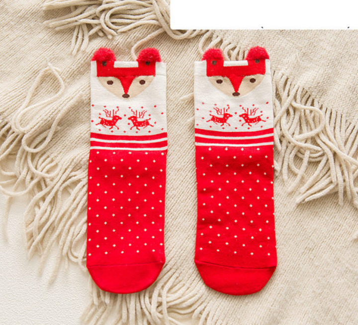 Unisex warme kerstsokken met modieus design voor de feestdagen. Comfortabel en perfect als wintercadeau.