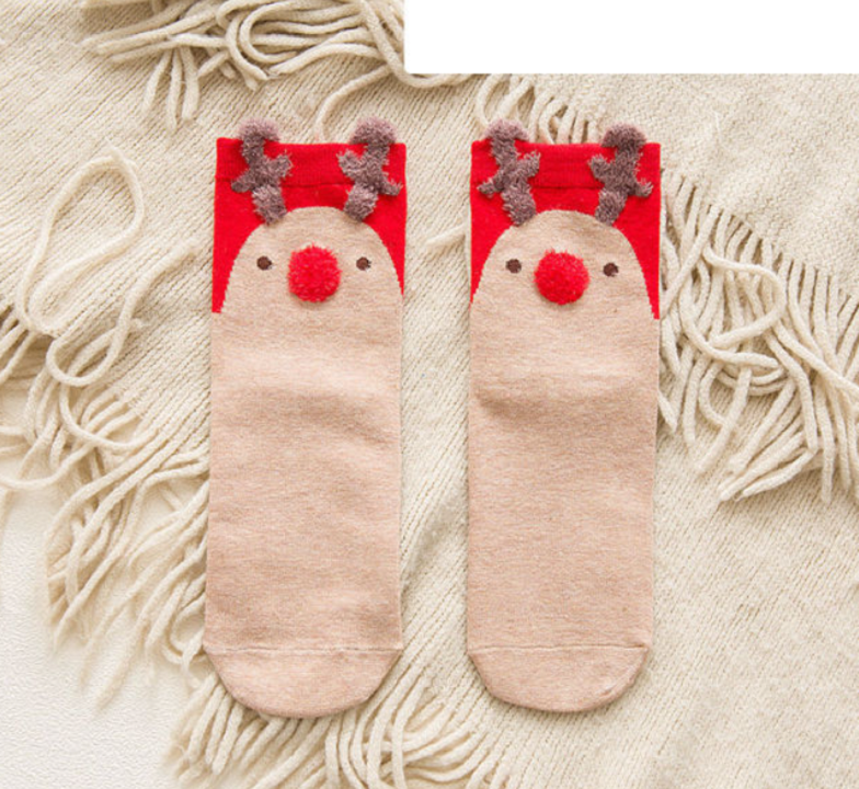 Comfortabele antislip kerstsokken, heerlijk warm en zacht voor de winter. Unisex model voor de feestdagen.
