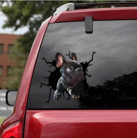 Huisdier hondenliefhebber sticker, een unieke decoratie voor je auto of interieur, van stevig vinyl.