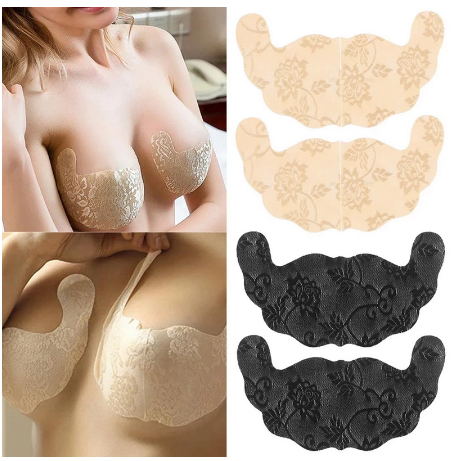 Hoogwaardige kanten borststickers, discreet onder nauwsluitende kleding en avondjurken.