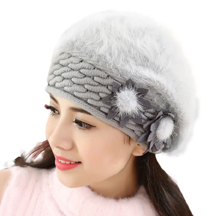 Dames wintermuts gebreid, extreem warm en comfortabel, ideaal voor koude dagen buiten.
