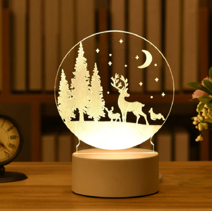 Compacte LED kerstdecoratie, ideaal als subtiel sfeerlicht tijdens de feestdagen.