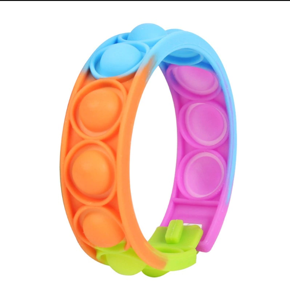 Zachte siliconen polsband, multifunctionele fidget armband voor stressvermindering.