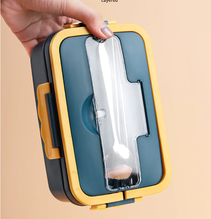 Compacte, multifunctionele magnetron lunchbox van tarwestro om gemakkelijk je maaltijden op te warmen.