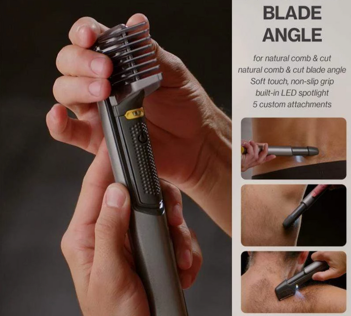 Precisietrimmer voor mannenbaard & kapsel; draadloos scheerapparaat voor accurate haarstyling en verzorging.