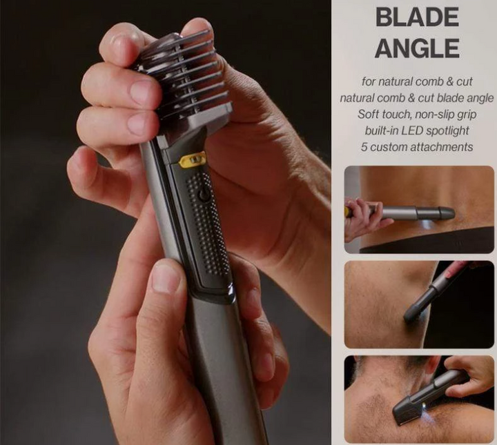 Multifunctionele draadloze trimmer voor mannen; ideaal cadeau voor baard- en haarstyling & verzorging.