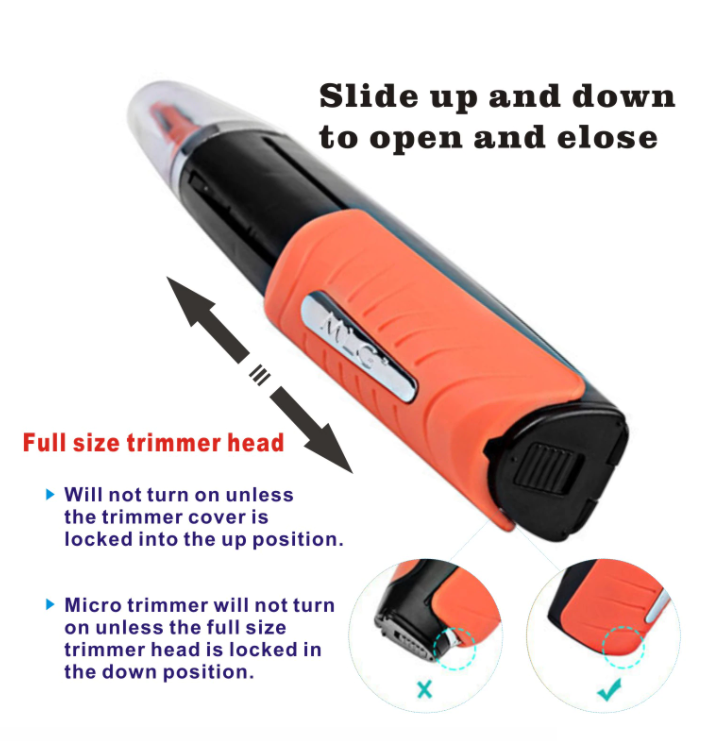 Unisex gezichtshaarverwijderaar: nauwkeurige trimmer voor neus, oor en baard. Voor een verzorgd uiterlijk.