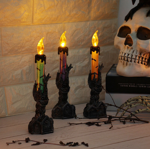 Pompoen spook lantaarn met lichteffecten, ideaal voor een spookhuis of Halloween themafeest.