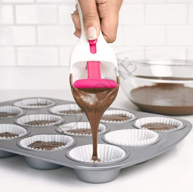 Bakgereedschap: nauwkeurige beslagverdeler voor perfect gedoseerde cupcakes en muffins.