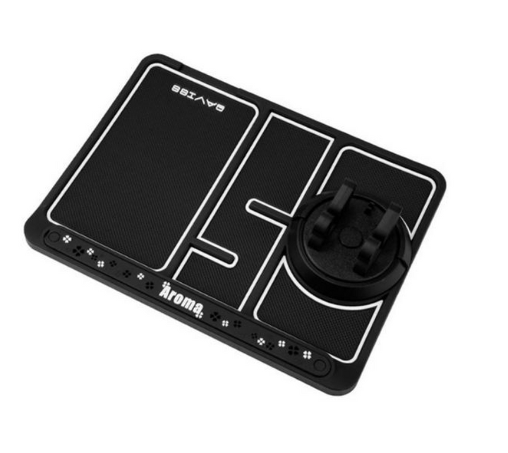 Mobiele telefoonhouder voor autodashboard, stabiele antislip bevestiging en universeel geschikt voor smartphones.