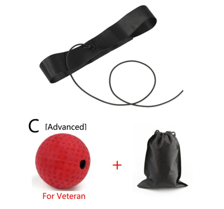 Draagbare boksbal met elastische band, ideaal voor hand-oog training en reflexverbetering thuis.