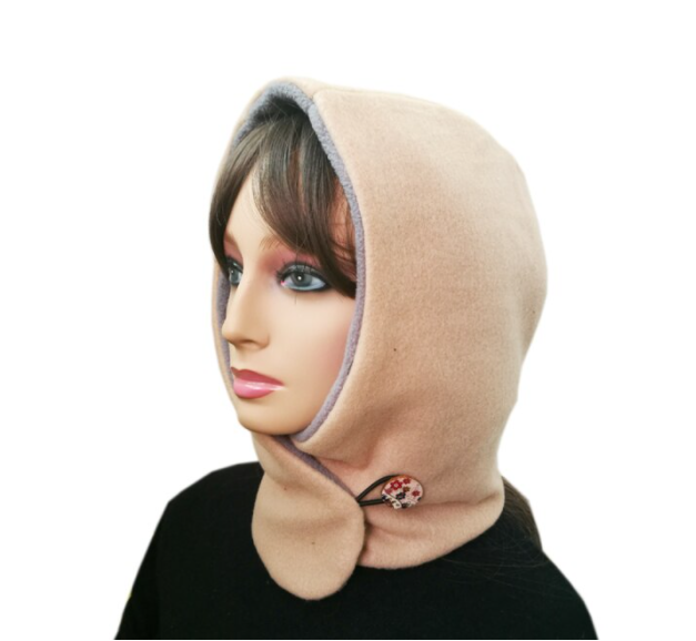 Perfect cadeau: warme unisex capuchonsjaal. Stijlvolle muts en nekwarmer voor de winter.