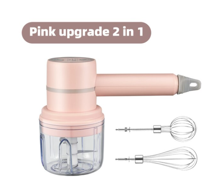 Moderne, compacte draadloze keukenmixer/blender in strak design, handig voor elke culinaire taak.
