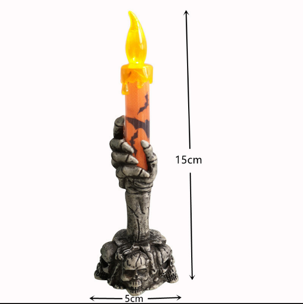 Halloween pompoen spook lantaarn met ingebouwd LED, geeft een zachte, griezelige gloed buiten.