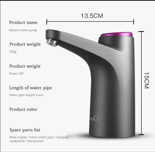 Gebruiksvriendelijke automatische waterpomp op aanrecht, tapt direct drinkwater in glas. Ideaal voor keuken.