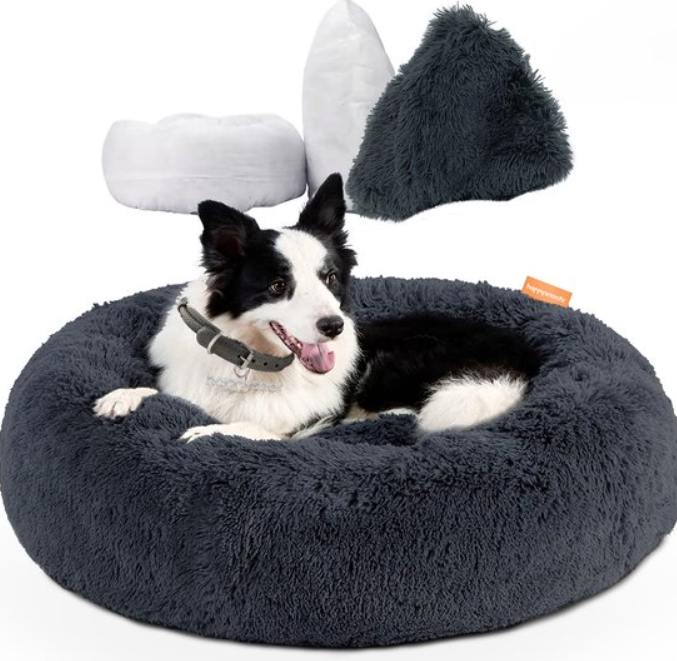 Comfortabele Didi Donut hondenmand, pluche huisdierenbed in diverse kleuren voor ontspanning en slaap.