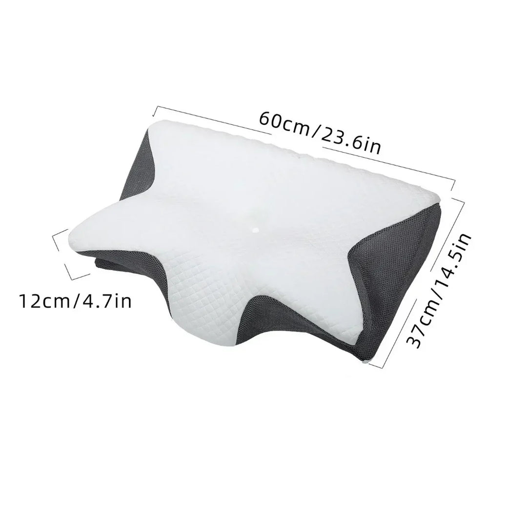 Unisex ergonomisch slaapkussen met ademend geheugenschuim. Biedt nekondersteuning, comfort en is wasbaar.