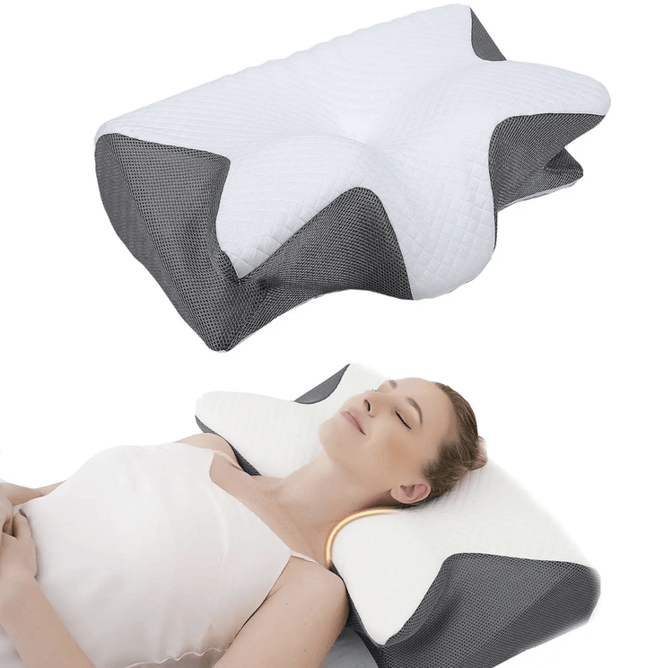 Ergonomisch neksteunkussen van geheugenfoam, speciaal ontworpen voor gezonde slaap en verlichting van nekklachten.