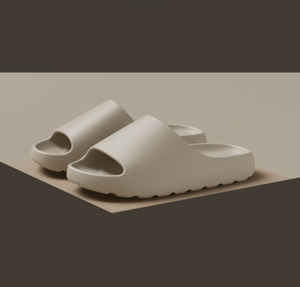Effekleurige unisex badslippers met open tenen, ideaal voor strand, zwembad of als comfortabele huisschoenen.