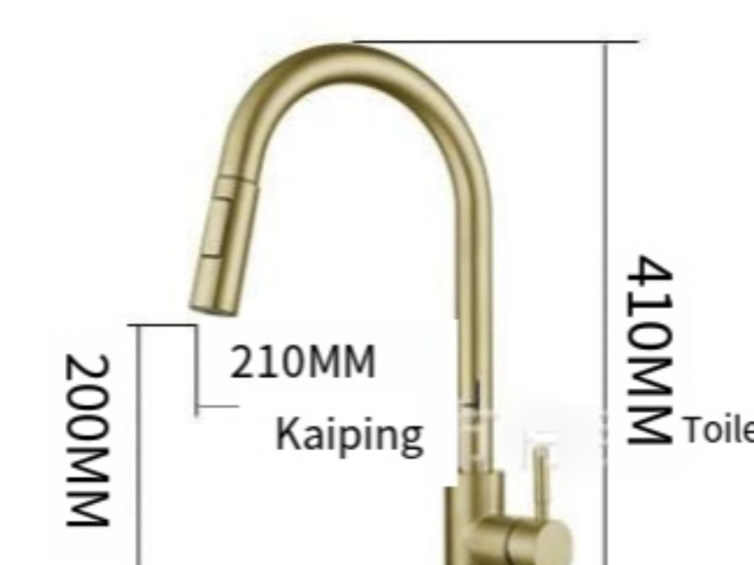 Zwarte RVS keukenkraan met sensor en uittrekbare uitloop voor contactloos gebruik; een moderne toevoeging.