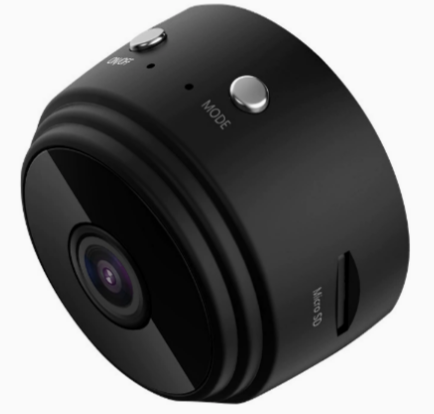 Compacte draadloze mini bewakingscamera met wifi voor binnen & buiten, inclusief nachtzicht en live view.