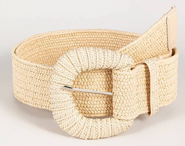 Retro gevlochten damesriem, breed model, voor een stijlvol mode-accent. Perfect als accessoire.