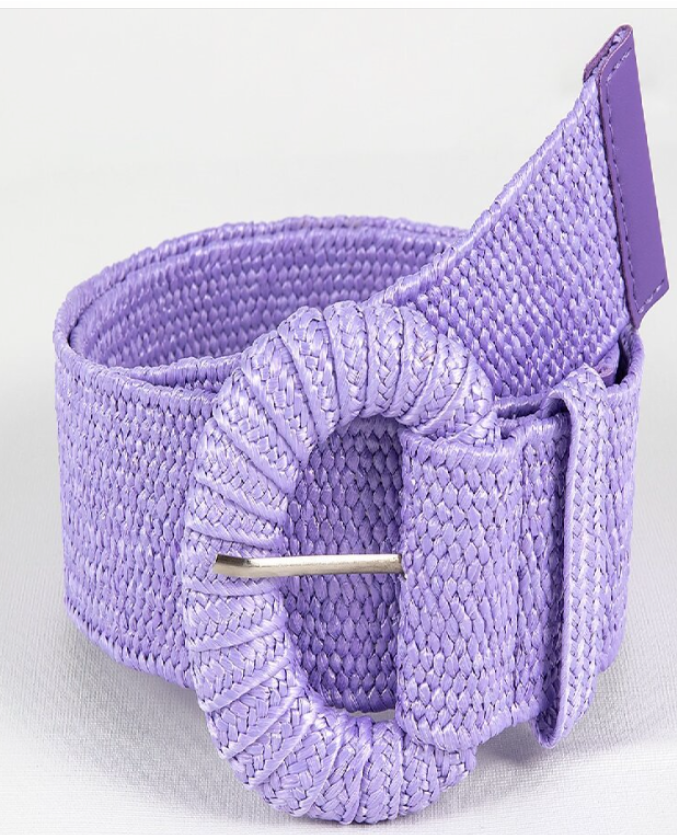 Elegante brede retro damesriem van gevlochten polypropyleen, een trendy accessoire voor uw taille.