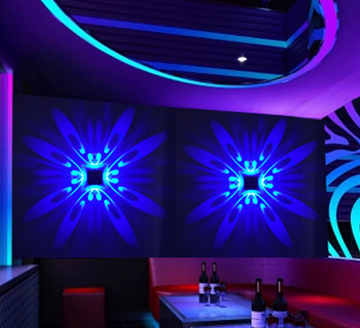 Minimalistische LED wandlamp, biedt subtiele en energiezuinige sfeerverlichting.