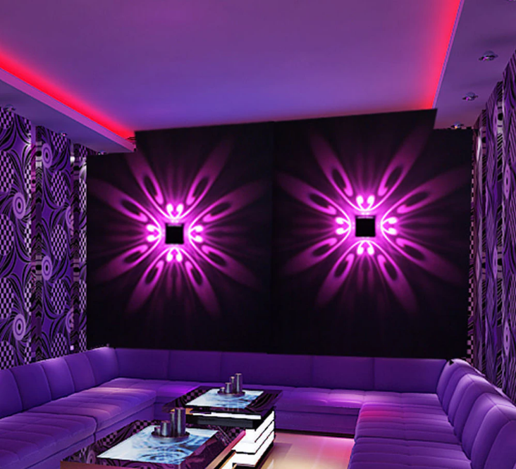 Veelzijdige moderne LED wandlamp, functionele decoratie en sfeervolle verlichting.