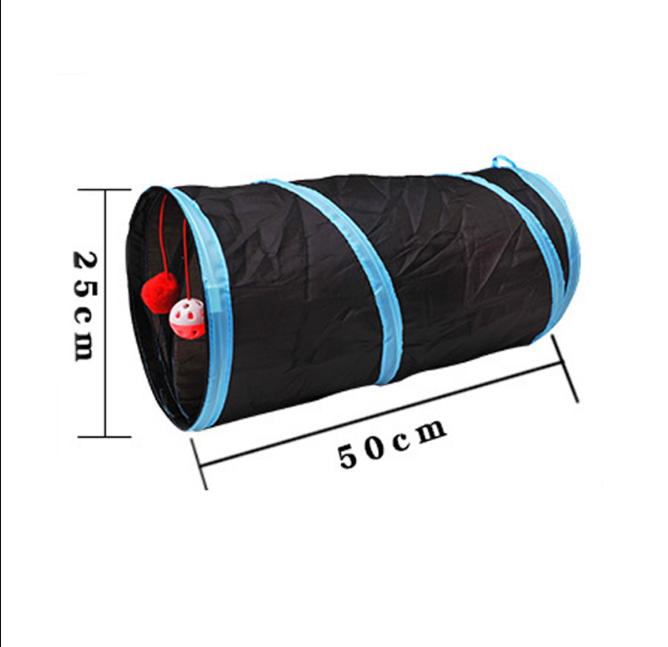 Interactieve kattenspeeltunnel stimuleert jachtinstinct en biedt urenlang speelplezier voor katten.
