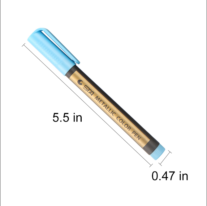 Hoogwaardige metallic stiften voor creatieve kunstwerken, tekenen en knutselen met een unieke glanzende afwerking.