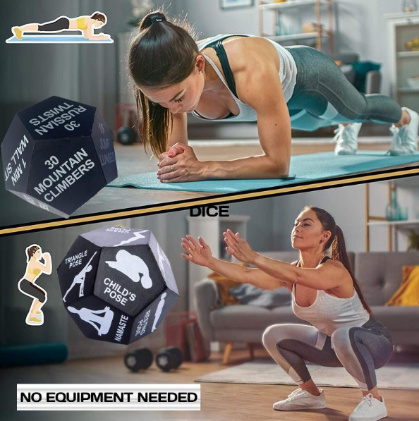 Compacte fitness dobbelstenen voor effectieve thuistraining; breng plezier en motivatie in elke workout sessie thuis.